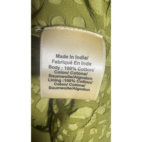 Anthropologie X Porridge Womens Size Small Green Textured Swing Top Tassel Tie - Picture 9 of 12